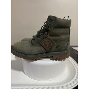 Timberland Boots Green with Orange Size 5